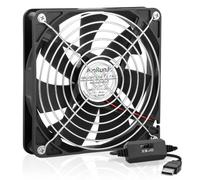 AmRunJe 140mm x 25mm USB Computer Fan con 3 Velocità Gradi 5v PC Ventola di Raffreddamento per DVR PlayStation Xbox AV Cabinet
