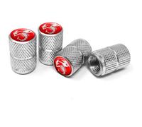 Tappi Cappucci Coprivalvole per Pneumatici Auto Abarth Universali, Scorpione Rosso, Set da 4