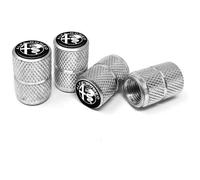 Tappi Cappucci Coprivalvole per Pneumatici Auto Alfa Romeo Black Universali, Set da 4