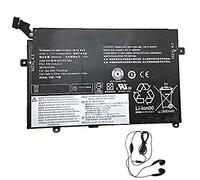 Amsahr 01 AV412 AV412, 03 - 01 batteria di ricambio per Lenovo ThinkPad E470, E470 (20H1001NCD), E470 (20H1001QCD) - include auricolari stereo ()