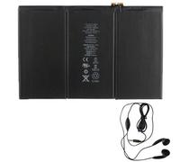 amsahr 616-0604-03 Ersatz Batteria per Apple A1389, Ipad 3, A1458, A1416, Ipad 4, A1460, 616-0592 (Umfassen Stereo Ohrhörer), 3.7V, 1156 mAh/43 Wh, 3 Cell schwar. z