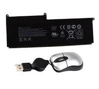 amsahr 660152-001-05 - Batteria di ricambio per HP 660152-001, Envy 15-3000tx, 3023tx - Mini mouse ottico nero
