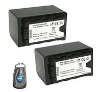 Amsahr - Batteria di ricambio per fotocamera e videocamera Panasonic VW-VBD58, VW-VBD29, confezione da 2, con custodia per accessori per lenti