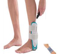 Amsahr caviglia del piede Ortesi Aircast Sport Ankle Brace Con POMPA universale 15-35 Cm (Circonferenza caviglia) - incluso Wrist Band