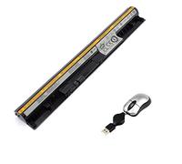 amsahr L12S4Z01-05 - Batteria di ricambio per LENOVO L12S4Z01, IdeaPad S300, S400, S405 con mini mouse ottico, colore: Nero