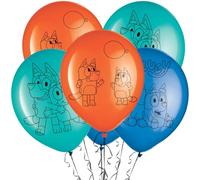 Amscan 111190 Bluey Latex Palloncini-30cm | Multicolore | 6 Pz. Palloncini