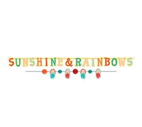 amscan 120766 - Decorazione arcobaleno (2 ghirlande), multicolore