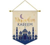 amscan 242170 - Banner in tela Eid Ramadan Kareem, 28 cm x 38 cm, 1 pezzo