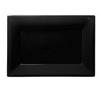 amscan - 3 Piatti da Portata, in plastica, Nero