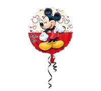 Palloncino Mylar Mickey Mouse rosso e bianco 17'' 43 cm