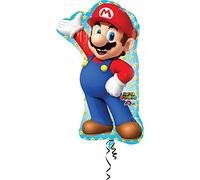 Amscan 3201001 - Palloncino in foil Super Mario, dimensione ca. 55 x 83 cm, palloncino ad elio, compleanno, decorazione