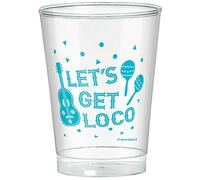 Amscan 350297 Fiesta Bicchieri Stampati, Plastica, Multicolore