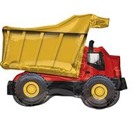 Amscan 3538901 - Camion ribaltabile per palloncini in foil Super Shape, dimensioni 81 x 63 cm, volume 40 litri, pallone ad elio