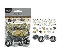 Amscan 360186 - Coriandoli per quarantesimo compleanno, 34 g, colore: oro