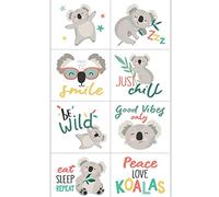 Amscan 3902001 Tatuaggi Koala Bomboniera - 8 Pz Multicolore
