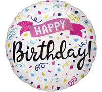 AMSCAN 3995101 Palloncino in foil "Happy Birthday Sparkle" - Ø 43 cm