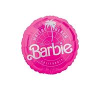 Amscan 4626001 - Palloncino rotondo in alluminio rosa con Barbie Malibu Beach, 45,7 cm