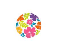 Amscan 50 Count Hibiscus Dinner Plate White