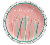 Amscan 542706 Happy Cake Day Piatto, diametro 17,8 cm