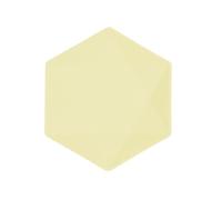 Amscan - 6 piatti esagonali usa e getta Vert Decor, 20,8 x 18,1 cm, gialli - stoviglie monouso in bambù e canna da zucchero - stoviglie sostenibili per feste di compleanno, barbecue, anniversari