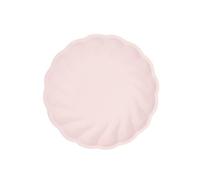 amscan - 6 piatti monouso rotondi Vert Decor, 18,8 cm, rosa - stoviglie monouso in bambù e canna da zucchero - stoviglie sostenibili per feste di compleanno, barbecue, anniversari