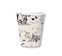 amscan 8 Bicchieri Nightmare Before Christmas 266 ml - Nero