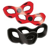 amscan 8 Maschere in cartone Ladybug - Multicolore - Taglia unica
