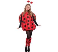 amscan 844988-55 - Costume da coccinella da donna, con ali e antenne