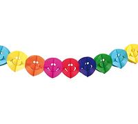amscan 9900150 - Ghirlanda Smilie ignifuga, 4 m, multicolore