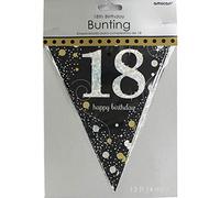 Amscan 9900551 4 m Gold celebrazione 18th Prismatic Happy Birthday Pennant banner