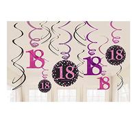Amscan 9900581 Decorazioni a spirale da appendere per festeggiare i diciottesimi
