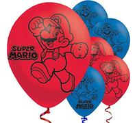 Amscan 9900743 - Palloncini in Lattice, da 28 cm, Motivo: Super Mario Bros su 4 Lati