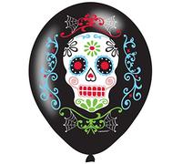 Amscan 9901175 - Palloncino in Lattice con Teschi, Confezione da 4, 27,9 cm