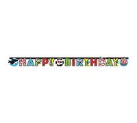Amscan 9902126 - Festone pirata Happy Birthday, multicolore