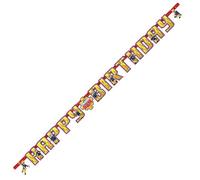 Amscan 9902180 - Catena party Fireman Sam, carta, 180 x 15 cm, buon compleanno, compleanno, ghirlanda, decorazione appesa