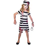 amscan 9902661 Costume da detenuto zombie per bambine e ragazze, costume per Halloween, età: 5-6 anni