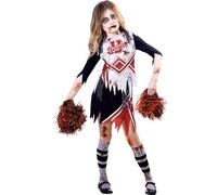 amscan 9902692 - Costume da cheerleader, motivo: zombie, età 9-10 anni, 1 pezzo