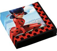 Amscan Tovaglioli Miraculous Lady Bug 33 x 33 20 pezzi Rosso