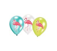 Amscan 9903333 - 6 palloncini in lattice Flamingo Paradise 27,5 cm / 11", palloncini