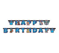 Amscan Striscione 9903823 Paw Patrol con scritta di compleanno, 1 pezzo multicolore