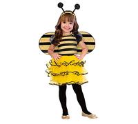 amscan 9904180 - Costume da Bumble Bee con ali e antenne Boppers per bambine, età: 3-4 anni