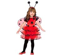 Amscan 9904182 - Costume da coccinella con ali e antenne Boppers per bambine, età: 1-2 anni