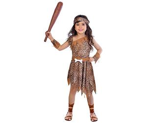 amscan 9904490 - Costume da ragazza caverna per la Giornata mondiale del libro, età: 10-12 anni