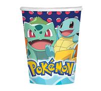 Amscan, 9904822 - Bicchieri di carta per festa di compleanno a tema Pokémon, confezione da 8