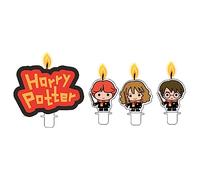Amscan 9905198 - Mini candele personaggio Harry Potter, 4 pezzi, candele torta, candele compleanno