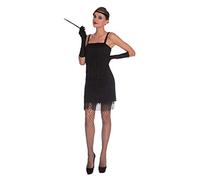 amscan 9905797 Costume da Charleston Flapper Anni '20 e '30, da Donna, Vestito Jazz del Grande Gatsby, Taglia UK 14-16, Nero