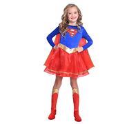 Amscan, 9906076, Costume classico da supergirl per Halloween, età 8-10 anni