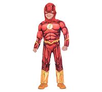 Amscan 9906078 - Costume Ufficiale Warner Bros DC Comics con Licenza Flash (4-6 anni), Rosso