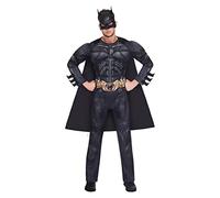 amscan- The Dark Knight-Costume da Supereroe per Adulti, Taglia M, 1 Pezzo, Nero, Medium: 40-42", 9906109EU