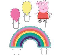 Amscan 9906339 - Mini figure candele Peppa Pig, 4 pezzi, candele per torta